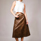 The Chelsea Faux Leather Midi Skirt