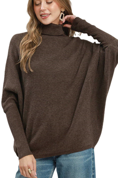 The Becca Turtle Neck Dolman Sweater