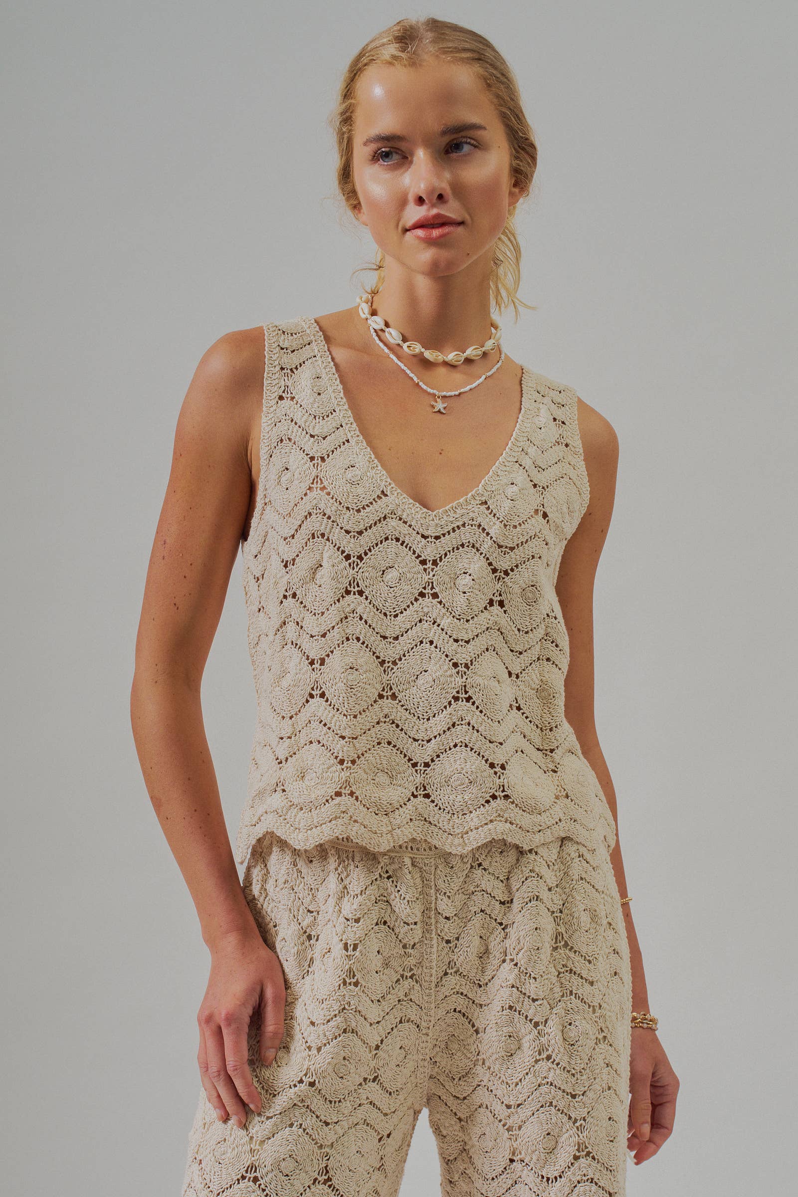 Natural Crochet Tank