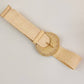 Raffia Crescent Moon Belt