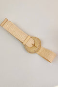Raffia Crescent Moon Belt