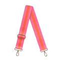 Hot Pink & Coral Stripe Crossbody Strap