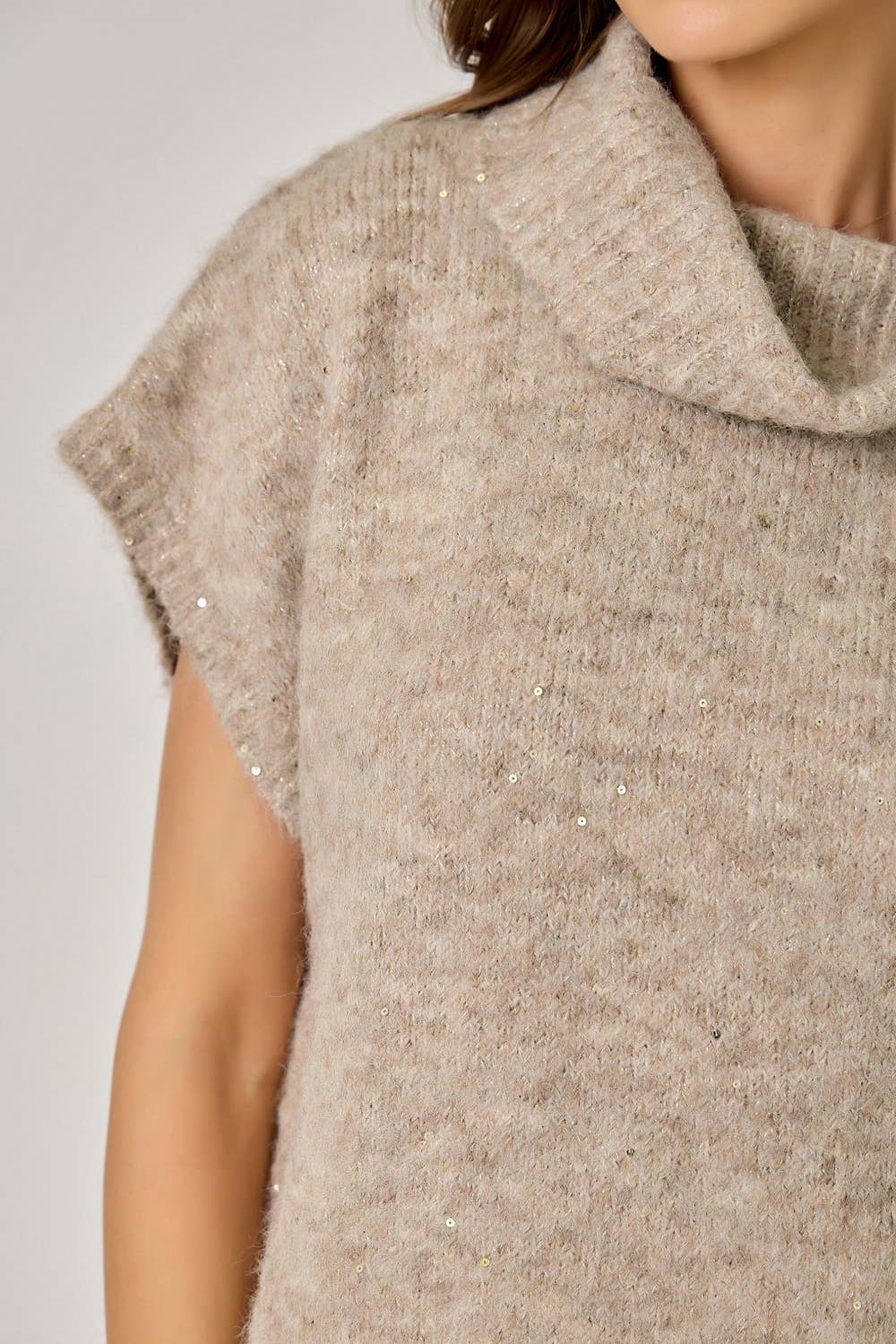 The Lowen Turtleneck Sequin Sweater