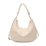 Sabrina Woven Hobo: Cream