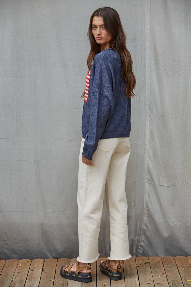 Navy Flag Sweater