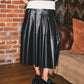 The Anna Vegan Leather Skirt