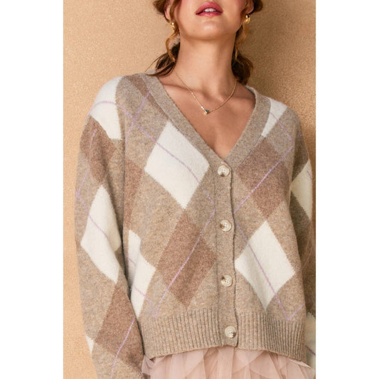 The Argyle V Neck Cardigan