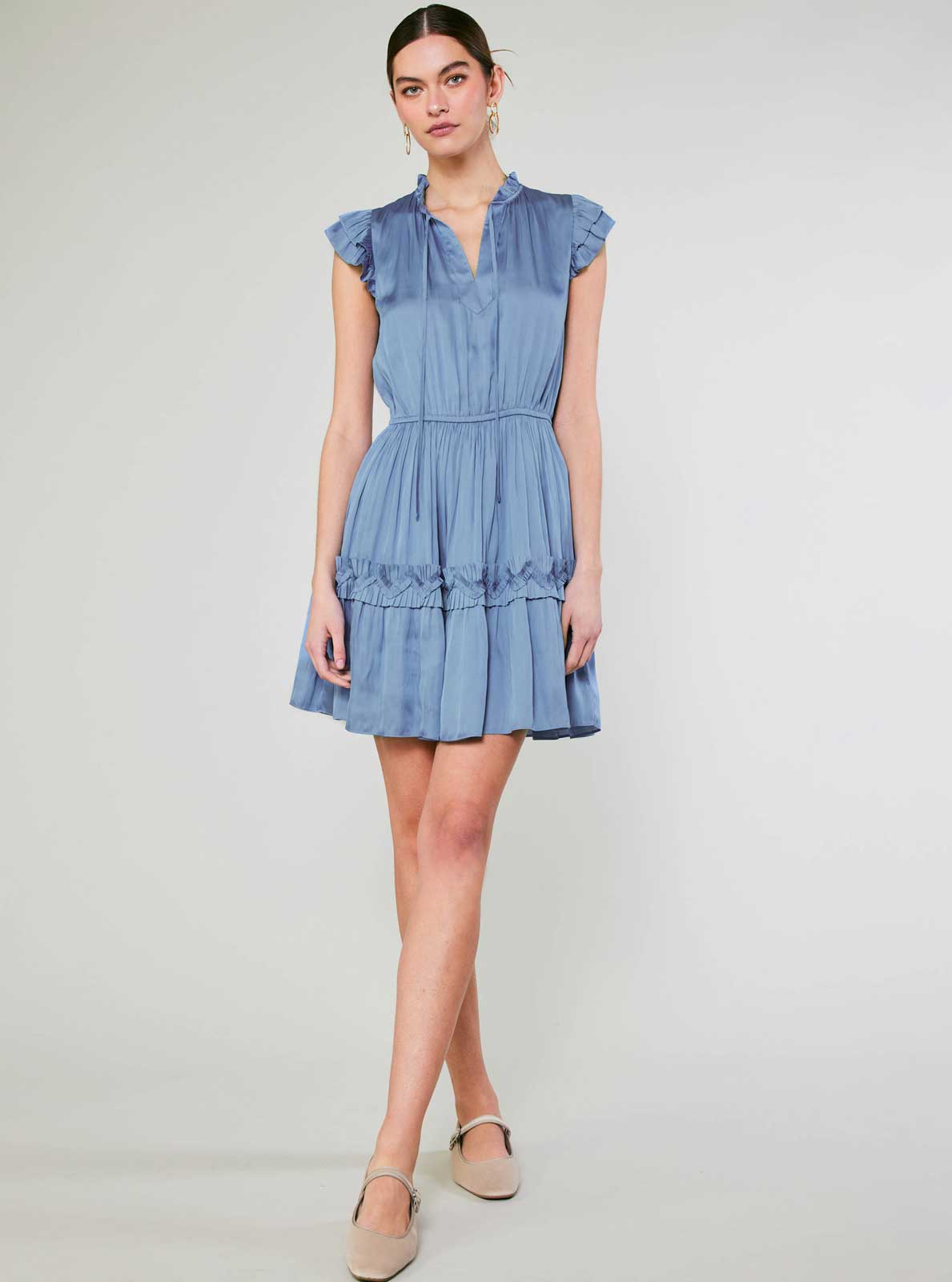 The Catherine Flutter Sleeve Dress