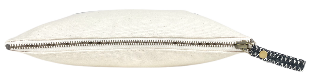 Canvas Pouch: Navy & Red