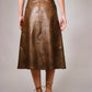 The Chelsea Faux Leather Midi Skirt