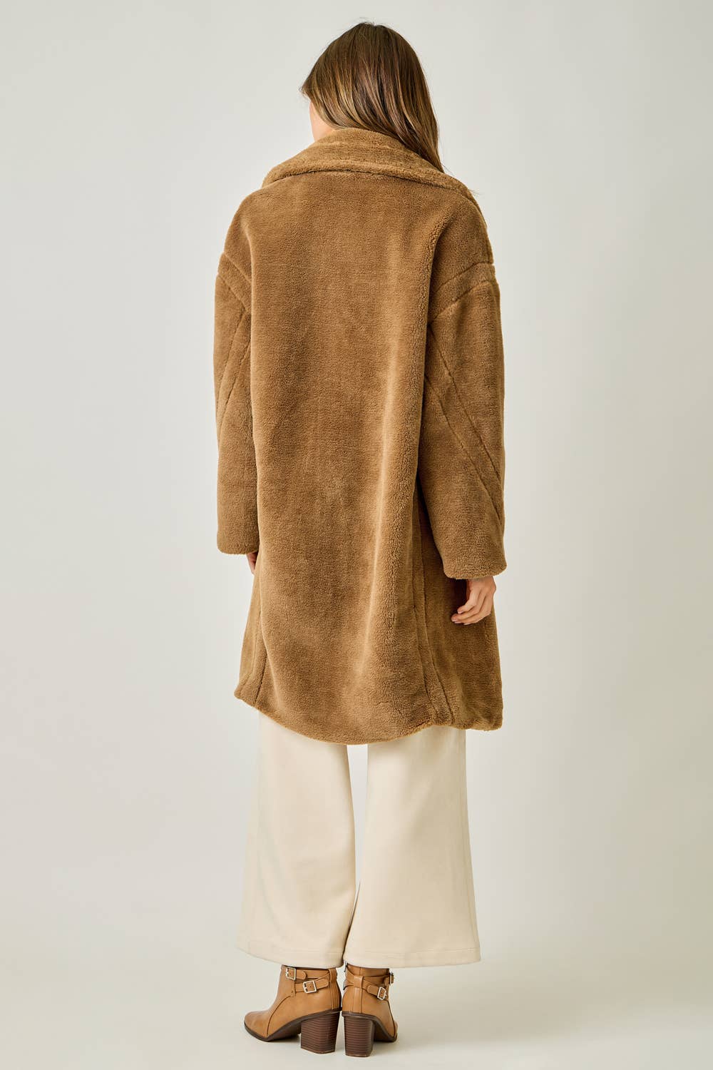 The James Double Breasted Faux Fur Coat