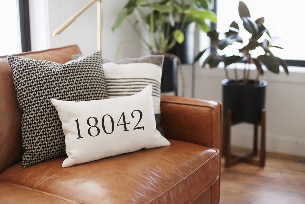 Classic Zip Code Pillow