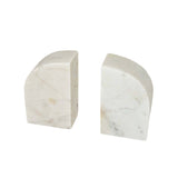 Ruth Marble Bookends White