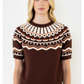 The Emmie Short Sleeve Fair Isle Sweater