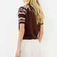 The Emmie Short Sleeve Fair Isle Sweater