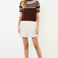 The Emmie Short Sleeve Fair Isle Sweater, enhanced product photo