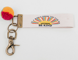Words to Live By Canvas Keychain