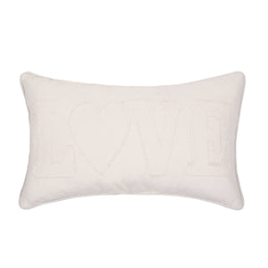Love White Throw Pillow