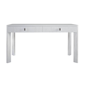 White Wood 2-Drawer Console Table