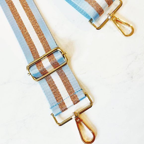 Blue and Gold Bag Strap