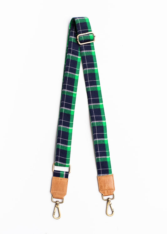 Navy & Green Plaid Strap