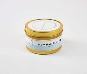 New Hampshire State Soy Candle in Gold Tin