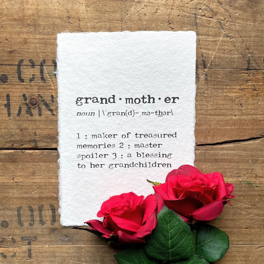 5x7 Grandmother Print